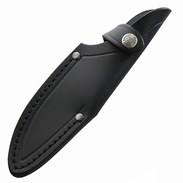 Nieto belt knife with black blade olive wood